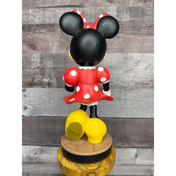Walt Disney World Park Resort 9” Bobblehead Minnie Mouse Red Polka Dot Dress - Picture 3 of 7